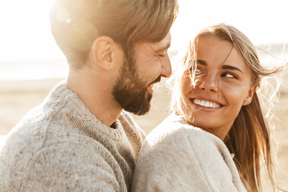 couple smiling